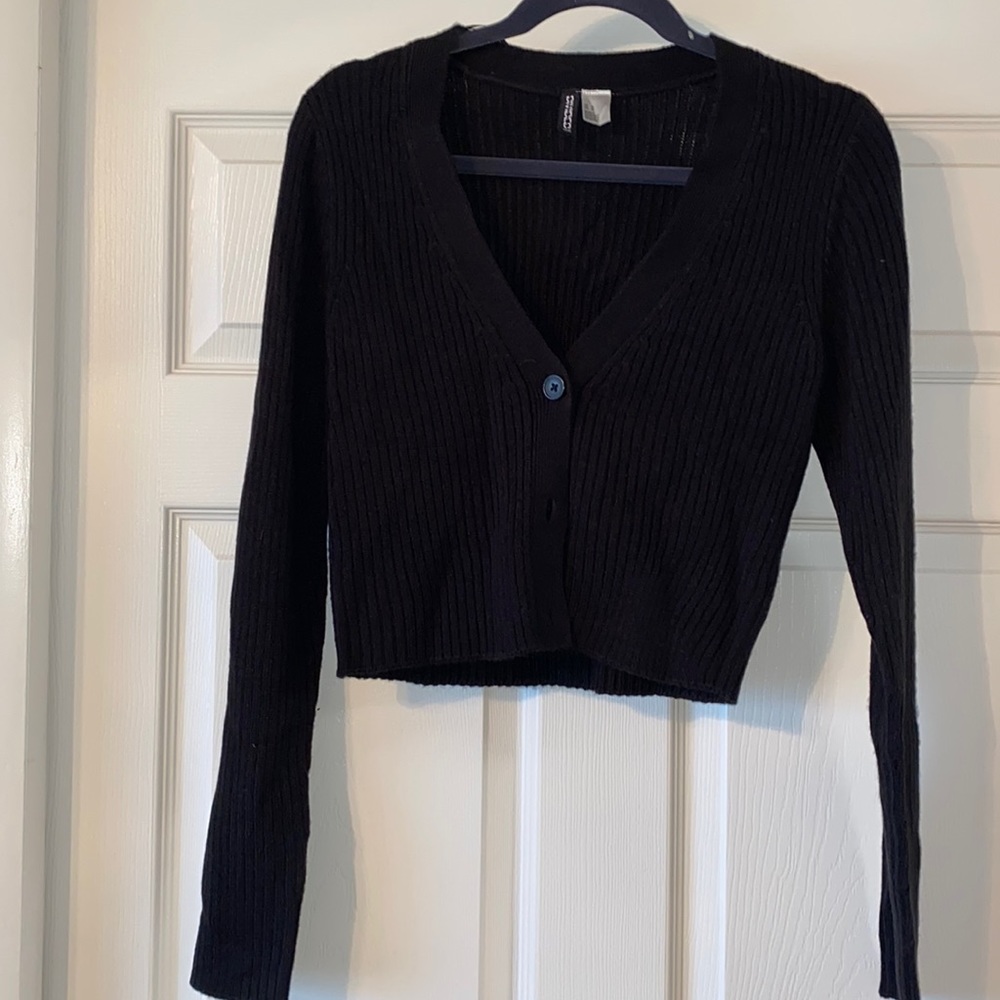 Black 2 button cardigan
